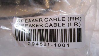 Set 5 Bose speaker wire. Black.For Lifestyle or Acoustimass system N4