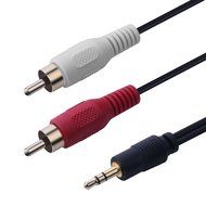 LOHASIC (12 FT) 3.5mm to 2RCA Stereo Audio Cable Y Splitter Cable Male to Male Gold Plated N3