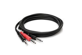 Hosa STP-202 1/4 inch TRS to Dual 1/4 inch TS Insert Cable, 6.6 feet N4