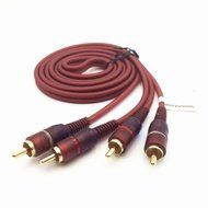 Gold-Plated 3.5mm Male to 2-Male RCA [Left / Right] Stereo Audio Y Cable, Dual Shielded 1-2rca Audio Auxiliary... N5