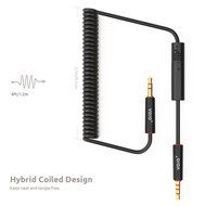 VOJO (2 Pack) 3.5mm Auxiliary Audio Cable 6ft Coiled Aux Cord for Car with Male to Male Gold Plated Jack, Tangle-free... N17