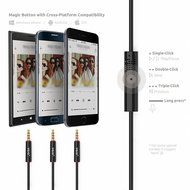 VOJO (2 Pack) 3.5mm Auxiliary Audio Cable 6ft Coiled Aux Cord for Car with Male to Male Gold Plated Jack, Tangle-free... N18