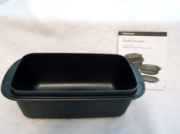 Tupperware Ultra Pro Oven Microwave Loaf Pan - 2 Qt 1.9l Capacity Black
