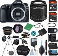 Canon EOS 80D Camera + 18-55mm STM + 2pcs ZeeTech 16GB Memory + Case + Reader + Tripod + Starter Set + Wide Angle...