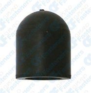 10 Rubber Vacuum Caps Black For 1/2&quot; Diameter