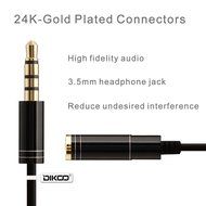 DIKOO 35510011 AUX 3.5mm Male to Male Stereo Audio Cable with In-line Microphone N51