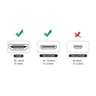 Ugreen High Speed Mini HDMI to HDMI Cable with Ethernet Type C to Type A Support 3D &amp; 4K for Digital Cameras/Camcorders... N14