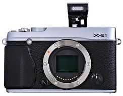 Fujifilm X-E1 16.3 MP Compact System Digital Camera with 2.8-Inch LCD - Body Only (Silver) N4