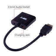 HDE 1080p HDMI to VGA HDTV Gold Plated Active Adapter Video Converter with 3.5mm Audio Cable and Micro USB Port... N9