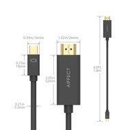 AIFFECT Mini DP to HDMI Cable 1080P Mini DisplayPort to HDMI Cable (Thunderbolt Port Compatible) for Apple Macbook... N13