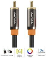FosPower (25 Feet) RCA Male to RCA Male [24K Gold Plated Connectors] Premium S/PDIF Digital Audio Coax Cable for... N8