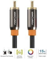 FosPower (25 Feet) RCA Male to RCA Male [24K Gold Plated Connectors] Premium S/PDIF Digital Audio Coax Cable for... N9