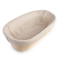Homestia Round Shaped Bread Dough Proofing Rising Rattan Basket &amp; Linen, 9.8 Inch N16