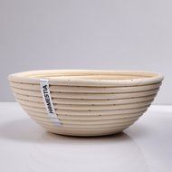 Homestia Round Shaped Bread Dough Proofing Rising Rattan Basket &amp; Linen, 9.8 Inch N19