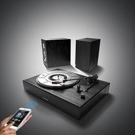 Sharper Image SBT4001BK Bluetooth Streaming Turntable Sound System with Two External Stereo Speakers (Black) N2