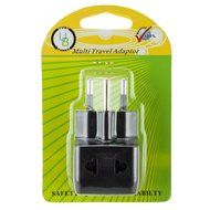 Yubi Power 2 in 1 Universal Travel Adapter with 2 Universal Outlets - Built in Surge Protector - 3 Pack - Black... N115