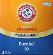 Arm &amp; Hammer Vacuum Bags 100% Filtration Eureka AS- 3 Bags, Allergen, Odor Eliminating N3