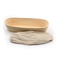 AngelaKerry 1pcs 34x15.5x7cm (1.3x0.6x0.2.8 inch) Banneton Brotform Long-Strip Bread Proofing Basket Handmade N32