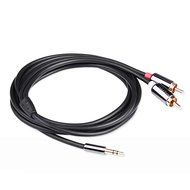 Gold-Plated 3.5mm Male to 2-Male RCA [Left / Right] Stereo Audio Y Cable, Dual Shielded 1-2rca Audio Auxiliary... N8