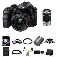 Sony A3000, ILCE-3000K, ILCE-3000KB, 20. 1MP Interchangeable Lens Camera with 18-55mm Zoom Lens (Black) with Sony... N3