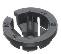 Arlington NM94-25 Black Button Push-In NM Cable Connector, 3/8 Trade Size, Fits 1/2-Inch Knock Outs, Black, 25...