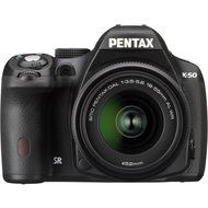 Pentax K-50 Digial SLR Camera with 18-135 WR Lens, Black 10916