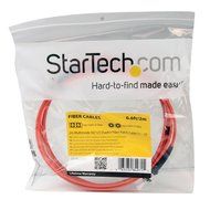 StarTech.com 1m Multimode 50/125 Duplex Fiber Patch Cable LC - ST / 50 Micron Fiber Optic Cable LC to ST N18