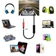 DIKOO 35510011 AUX 3.5mm Male to Male Stereo Audio Cable with In-line Microphone N55