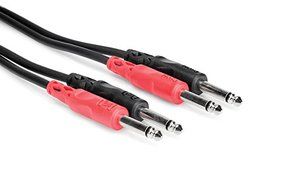 Hosa CPP-203 Dual 1/4 inch TS to Dual 1/4 inch TS Stereo Interconnect Cable, 9.8 feet N2