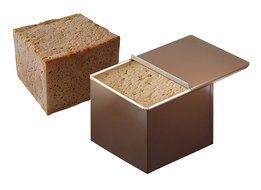 Paderno World Cuisine A4982309 Non-Stick Square Bread Pan with Cover, Brown N2
