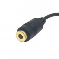 CY 90 degree right angled 3.5mm 3poles Audio Stereo Male to Female Extension Cable 10cm Black N2