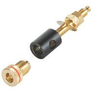 Parts Express Binding Post Banana Jack with 1" Thread 2 Pair Black Gold N2