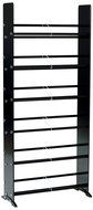 TransDeco Glass Multimedia CD/DVD Rack for 336 CD 234 DVD, Black
