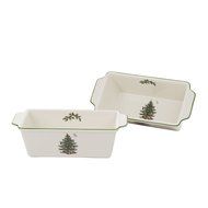 Spode Christmas Tree Loaf Pan, Set of 2