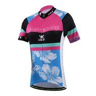 Ophelia Women Short Sleeve Cycling Jersey Pant Set+arm Sleeves(Skull,S) N31