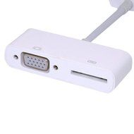 GooDGo iPad Connector to VGA Adapter Converter Cable for iPhone 4 4S iPad 2 3 with Built-in Charger N4