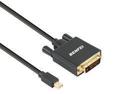 Mini DisplayPort to DVI 6 Feet Cable, Benfei Mini Dp Display Port to DVI Cable Male to Male Gold-plated Cord for... N2