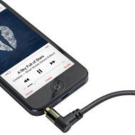 Mediabridge 3.5mm Male To Male Right Angle Stereo Audio Cable (4 Feet) - 90&deg; Connector For Flush Connections -... N12