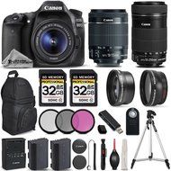 Canon EOS 80D Wi-Fi Full HD 1080P Digital SLR Camera + Canon 18-55mm IS STM Lens + Canon 55-250mm IS STM Lens... N9