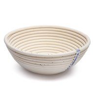 Homestia Round Shaped Bread Dough Proofing Rising Rattan Basket &amp; Linen, 9.8 Inch N25