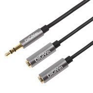 DiGiYes&reg; 1.8m（6ft） 3.5mm Male to 2 x 3.5mm Female Aux Stereo Audio Splitter Cable Gold Plated Metal Connector... N12