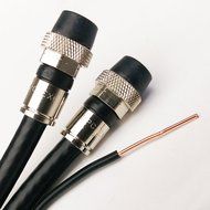 75ft OUTDOOR DUAL RG-6 Coax Cable w/ Ground Messenger 3Ghz 75 Ohm UL ETL CM WATER SEAL Compression Connectors... N2