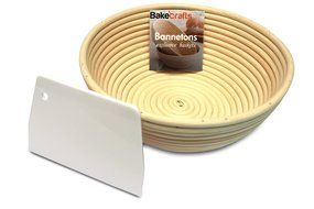 Bakecrafts - Handmade Round Botform Banneton Proofing Basket Bowl Perfect for Making Artisan Bread with Rising...