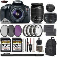 Canon Rebel T6 Camera + Canon EF-S 18-55mm f/3.5-5.6 IS II Lens + Canon EF 50mm f 1.8 II Lens + 2 Of 32GB Class...
