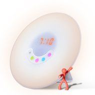 Alarm Clock Radio Wake-Up Light with Sunrise Simulation Nature Sounds Touch Lamp Control Radio FM In Happy Laughing... N3
