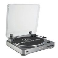Audio Technica AT-LP60 Fully Automati Turntable (Silver) w/ Additional ATN3600L Stylus &amp; Knox Carbon Fiber Vinyl...