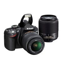 Nikon D3200 24.2 MP CMOS Digital SLR with 18-55mm VR and 55-200mm Non-VR DX Zoom Lenses N5