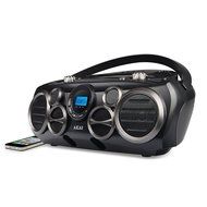 AKAI Bluetooth(R) CD Boombox AM/FM Digital Read Out with 6 Speakers