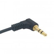 CY 90 degree right angled 3.5mm 3poles Audio Stereo Male to Female Extension Cable 10cm Black N3
