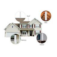 ANTOP AT-402 Flat-panel Outdoor/Indoor TV Antenna with High Gain&ndash;60 Miles Long Range Digital TV Antenna with Multi-Directional... N5